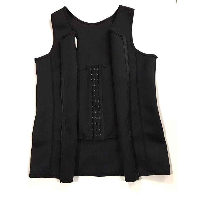 European and American Men's Sauna Clothing, Tummy Control Vest, Sports Vest, Cross-Border Corset, Neoprene Tights, Shapewear