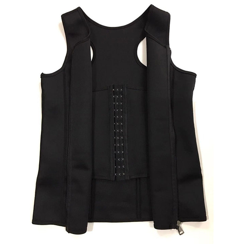 European and American Men's Sauna Clothing, Tummy Control Vest, Sports Vest, Cross-Border Corset, Neoprene Tights, Shapewear