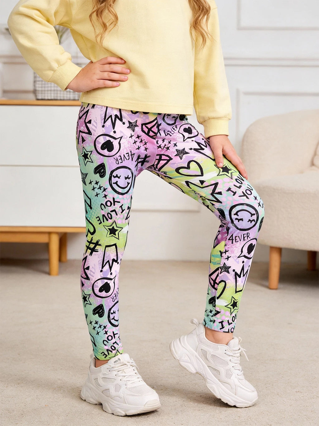 Set de 6 Leggings Estampados para Niñas – Cómodos y Coloridos