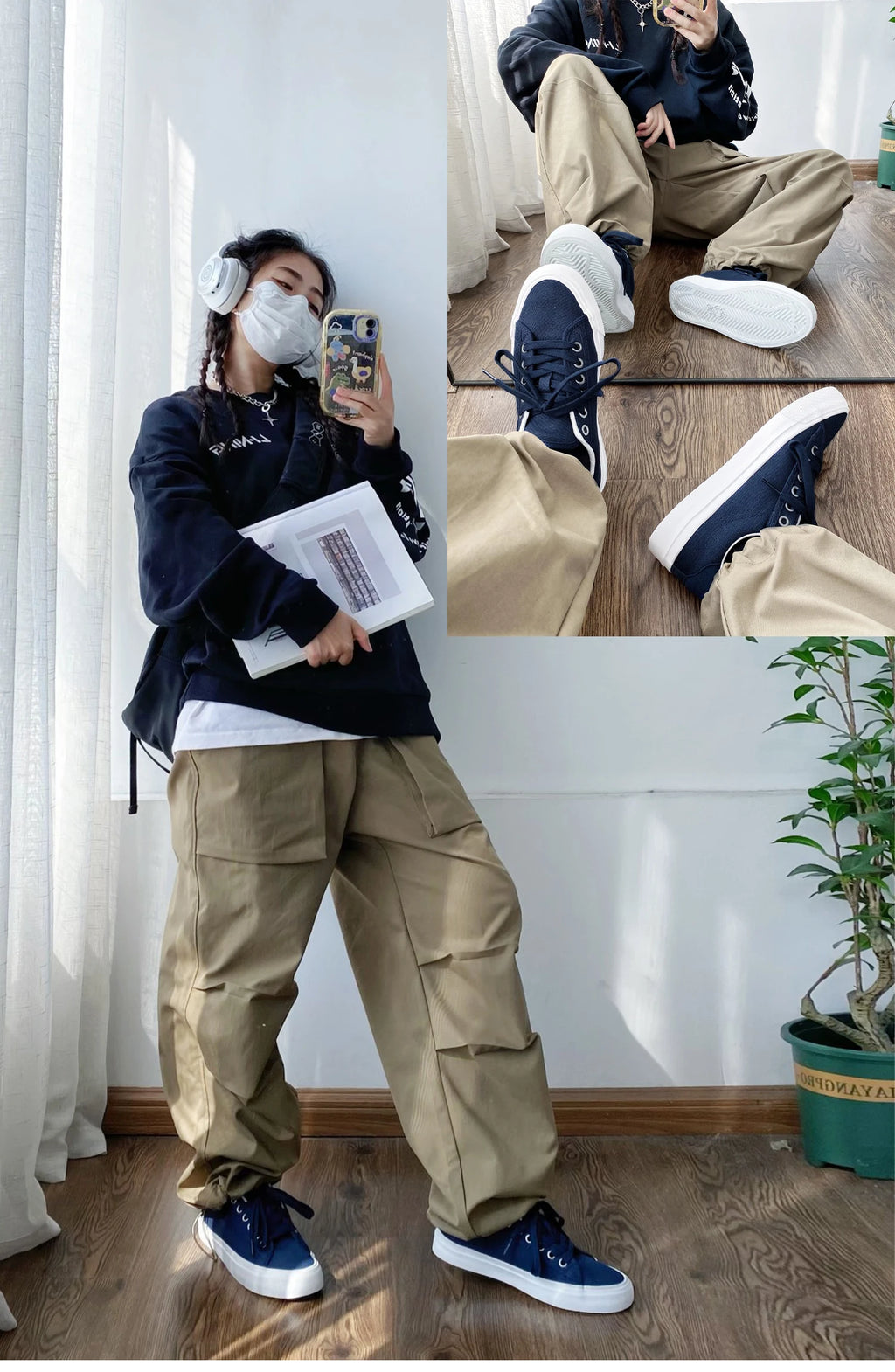 Goluck Designer Luxury Black White Canvas Sneaker Men's Women's Skateboar Shoes Steetwear Vulc Breathable Durable soft Footwear