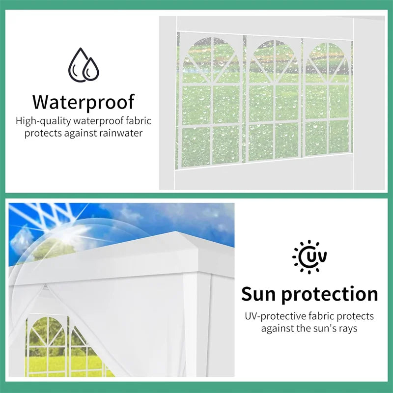 Carpa Impermeable para Fiestas y Eventos al Aire Libre – Con Paredes Laterales