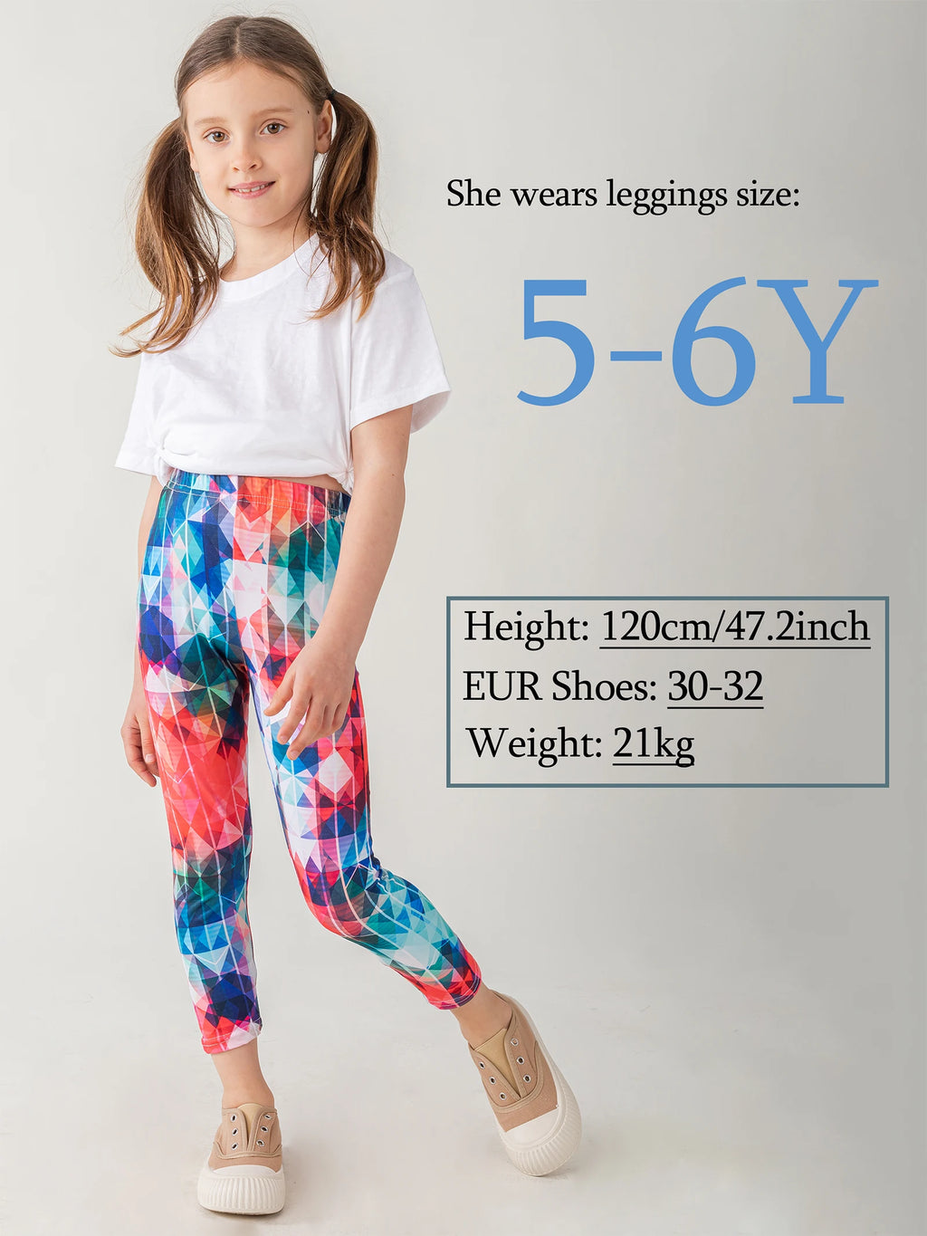 Set de 6 Leggings Estampados para Niñas – Cómodos y Coloridos