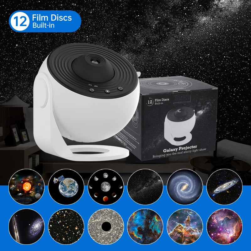 Night Light Galaxy Projector Starry Sky Projector 360Â° Rotate Planetarium Lamp For Kids Bedroom Valentines Day Gift Wedding Deco