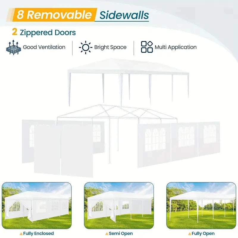 Carpa Impermeable para Fiestas y Eventos al Aire Libre – Con Paredes Laterales