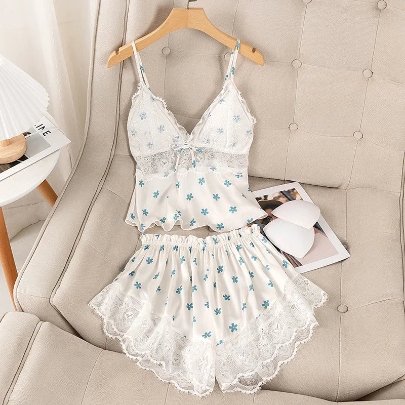 Manufacturer Wholesale V-Neck Satin Women'S Sleepwear Full Nursing Nightdress Maternity Breastfeeding Pyjamas Pants