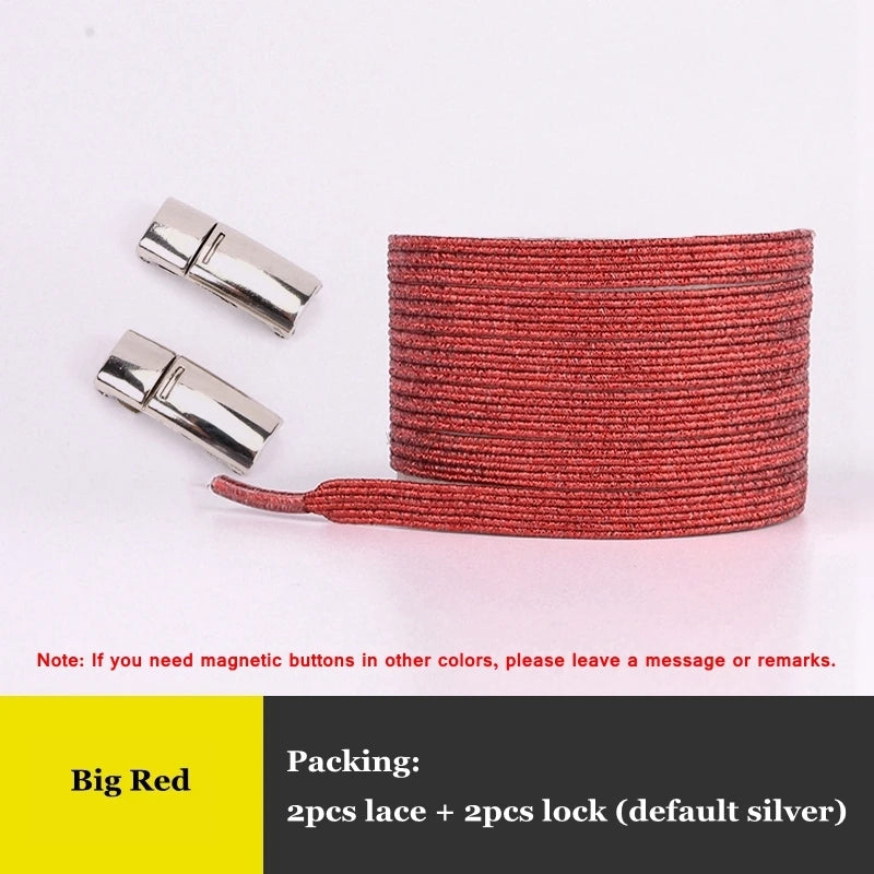 New Rainbow Magnetic Lock Shoelaces Elastic No tie Shoe laces Sneakers Shoelace Kids Adult Lazy Laces One Size Fits All Shoes