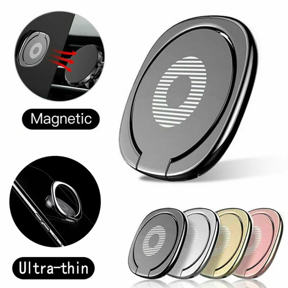 2021 Luxury Rotatable Finger Ring Mobile Phone Holder Stand Grip for Universal Car Magnetic Mount Phone Back Sticker Pad Bracket
