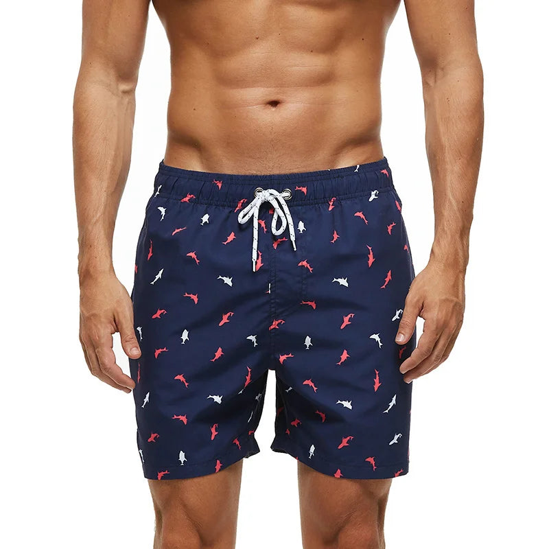 DATIFER Men's Beach Print Shorts – Summer Surfing Swimwear