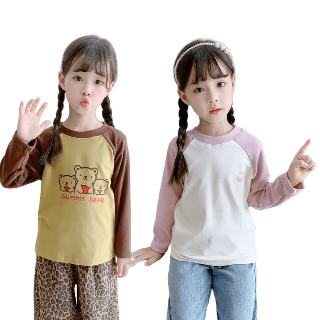 Autumn Winter Long-Sleeved Thermal Underwear Bottoming Baby Boys Girls Close to the Clothes Home Wear Children's Inner Pajamas