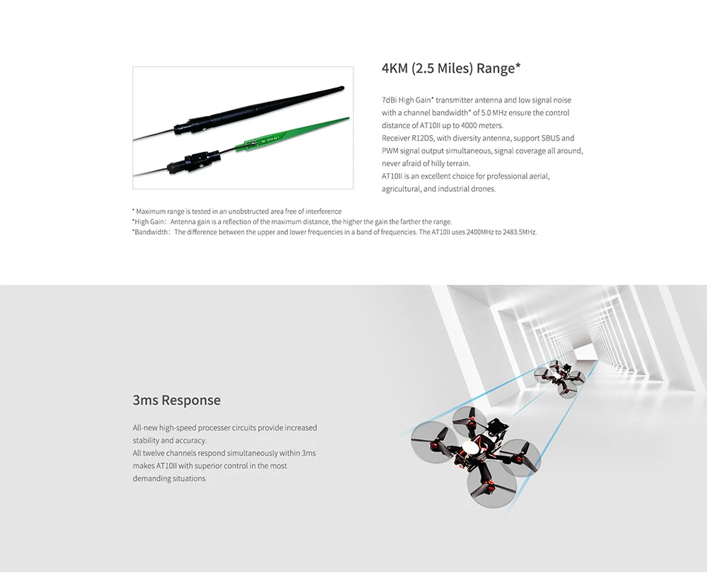 Radiolink AT10 II 12CH RC Transmitter and Receiver R12DS 2.4G AT9S PRO Radio Remote Controller for RC Drone/ Fixed Wing