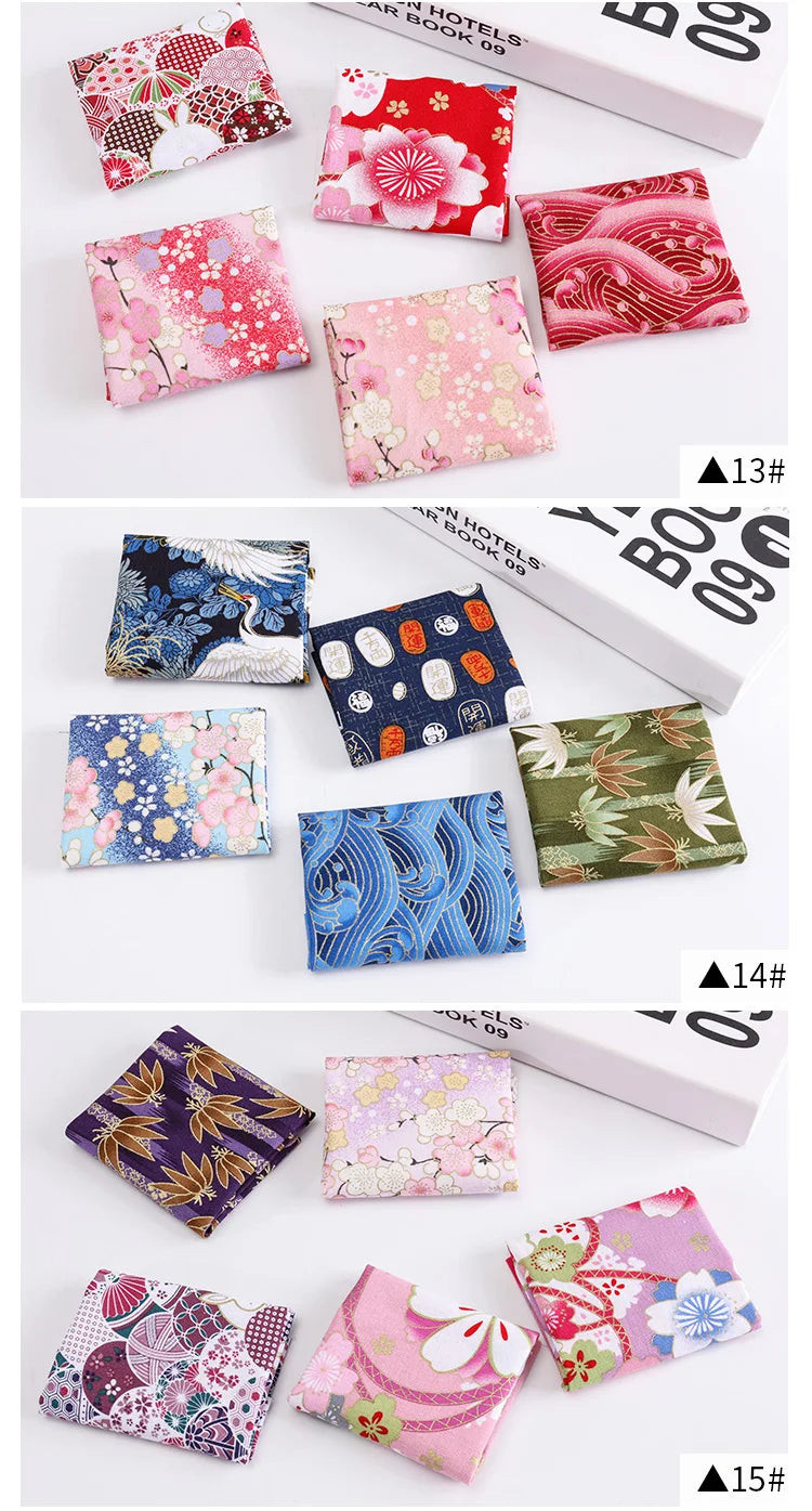 Japanese Cotton Printed Patchwork Fabric Quilting Material For Sewing Dolls And Bags Needlework Accessories 20x25cm/Pcs TJ0361
