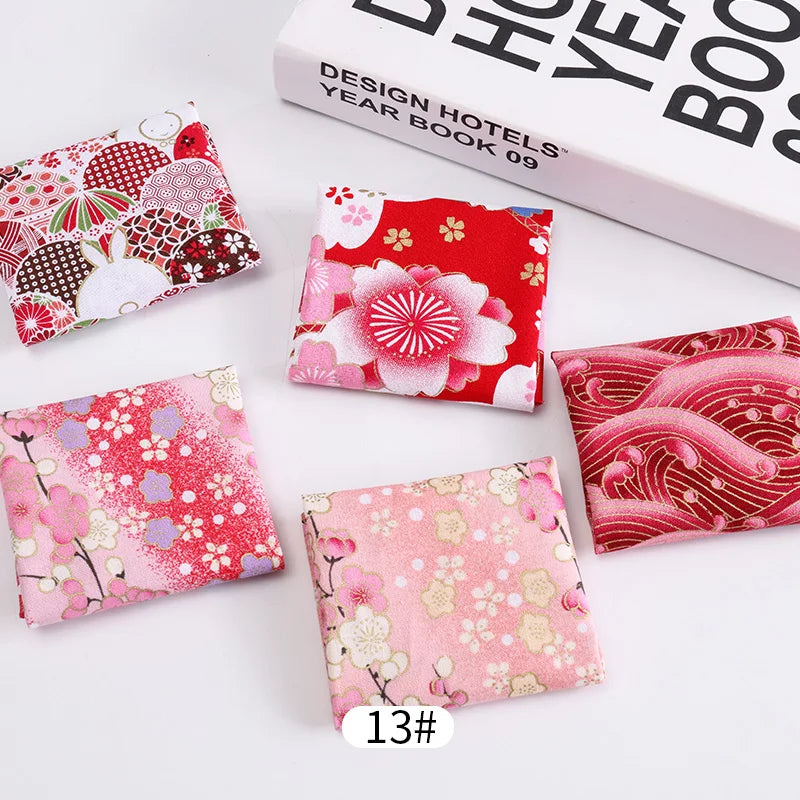 Japanese Cotton Printed Patchwork Fabric Quilting Material For Sewing Dolls And Bags Needlework Accessories 20x25cm/Pcs TJ0361