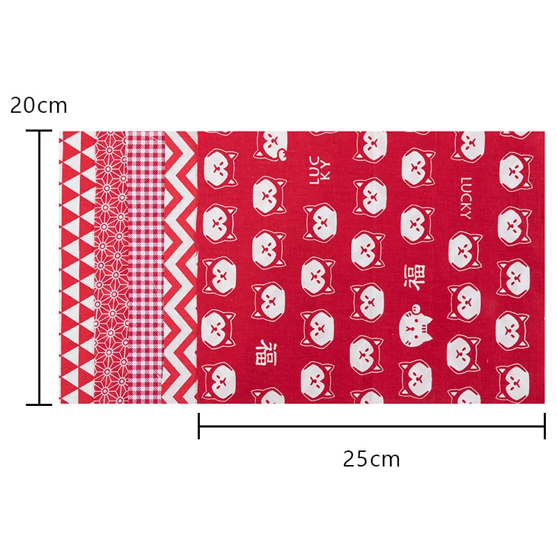 Japanese Cotton Printed Patchwork Fabric Quilting Material For Sewing Dolls And Bags Needlework Accessories 20x25cm/Pcs TJ0361