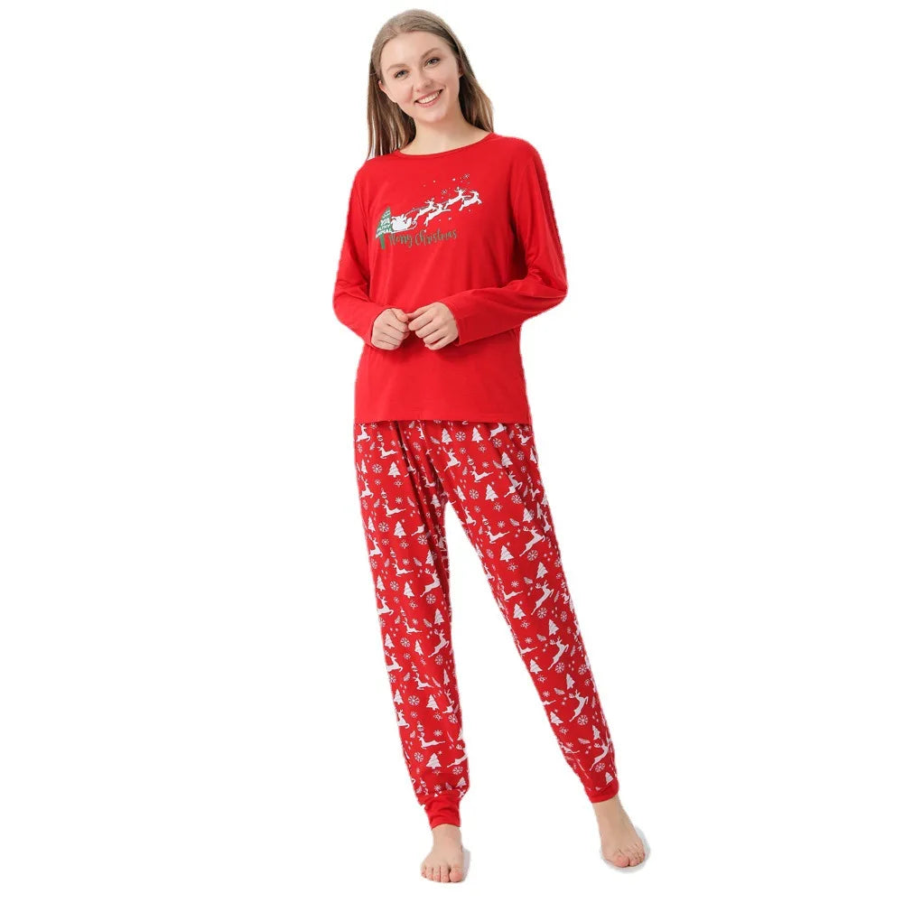 Family Christmas Matching Pajamas Set | Kids & Adults Deer Santa Holiday PJs