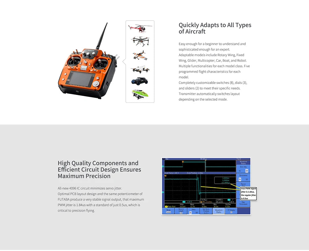 Radiolink AT10 II 12CH RC Transmitter and Receiver R12DS 2.4G AT9S PRO Radio Remote Controller for RC Drone/ Fixed Wing