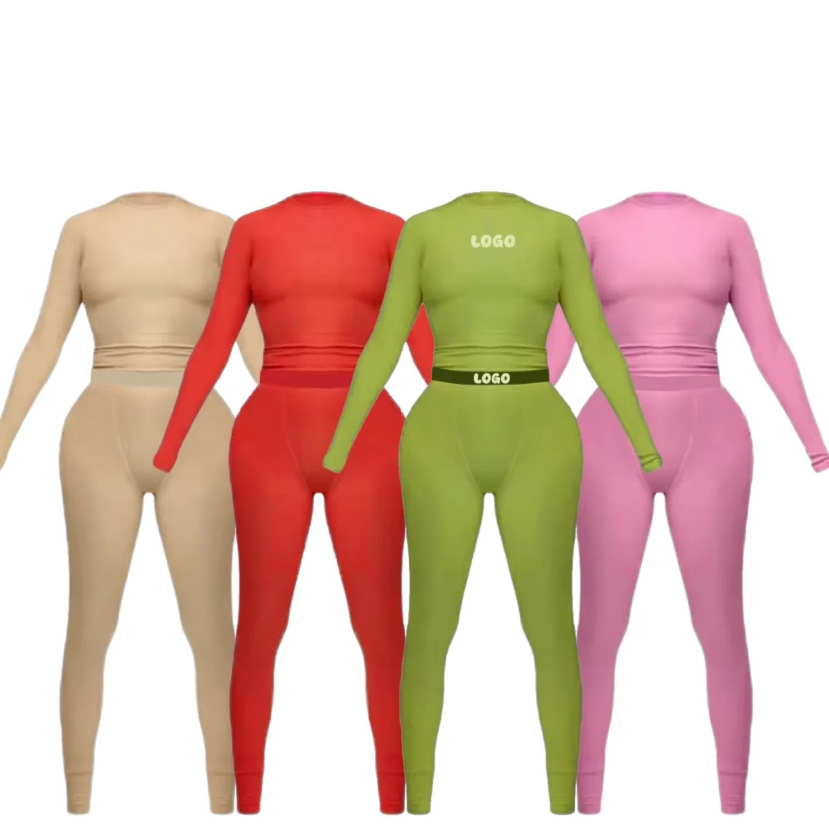 Custom Women's Leggings Lounge Wear Set Long Sleeve Loungewear Women 2 Piece Sets Outfits Breathable Women Clothes Ropa De Mujer
