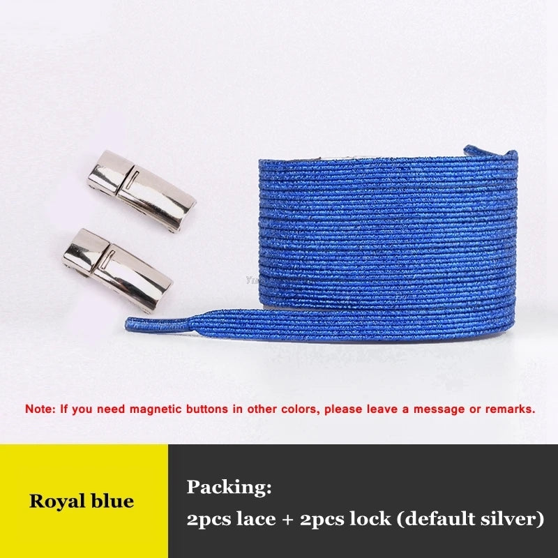 New Rainbow Magnetic Lock Shoelaces Elastic No tie Shoe laces Sneakers Shoelace Kids Adult Lazy Laces One Size Fits All Shoes