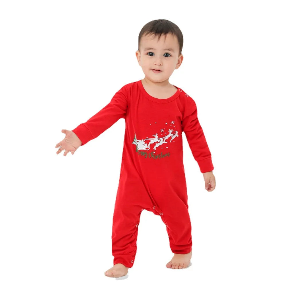 Drop Shipping Baby Kids Christmas Pajamas Pyjamas Family Matching Boy Girls Deer Santa Claus Christmas Family