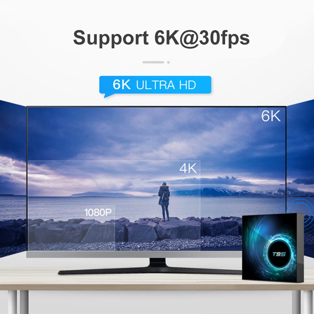 Smart TV Box 2026 T95 Plus HD 6K Android 16 Allwinner H616 4GB 64GB 128GB Dual Wifi Media Player PK X96Max Plus H96 Set Top Box