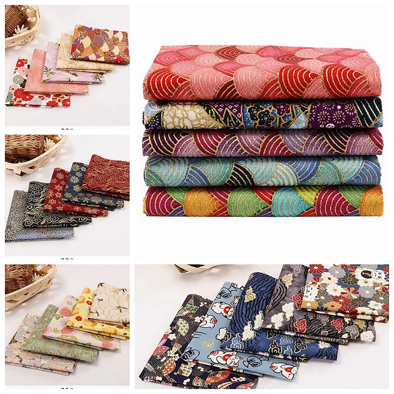 Japanese Cotton Printed Patchwork Fabric Quilting Material For Sewing Dolls And Bags Needlework Accessories 20x25cm/Pcs TJ0361