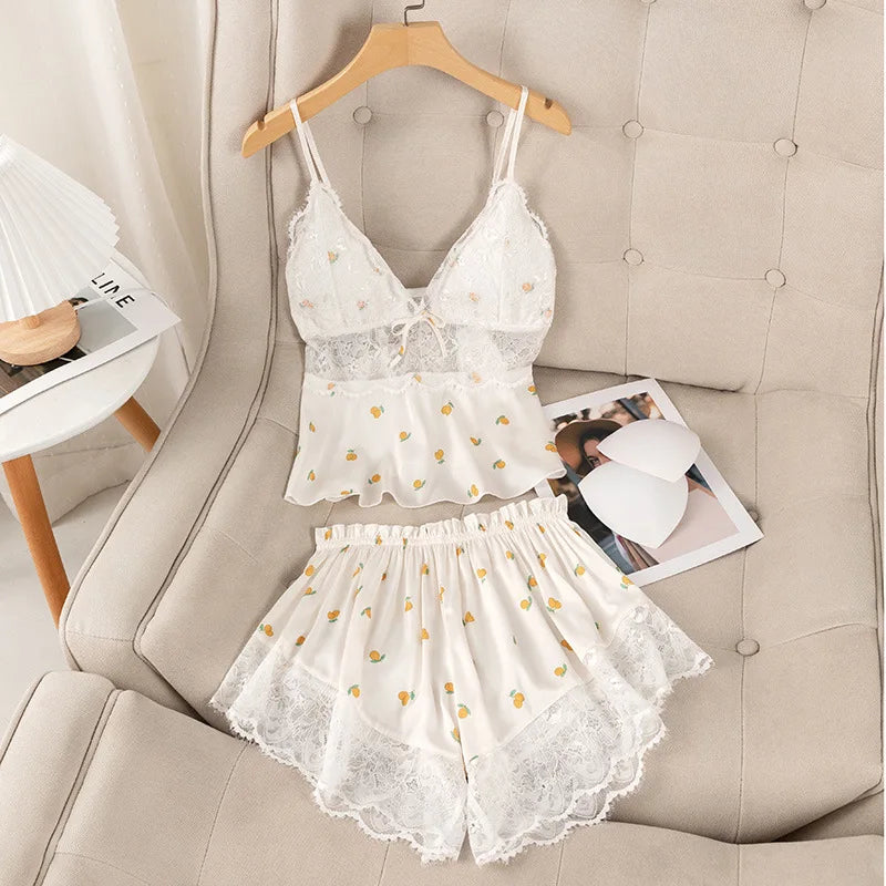 Women's V-Neck Satin Maternity Nursing Nightdress | Breastfeeding Pajama Set