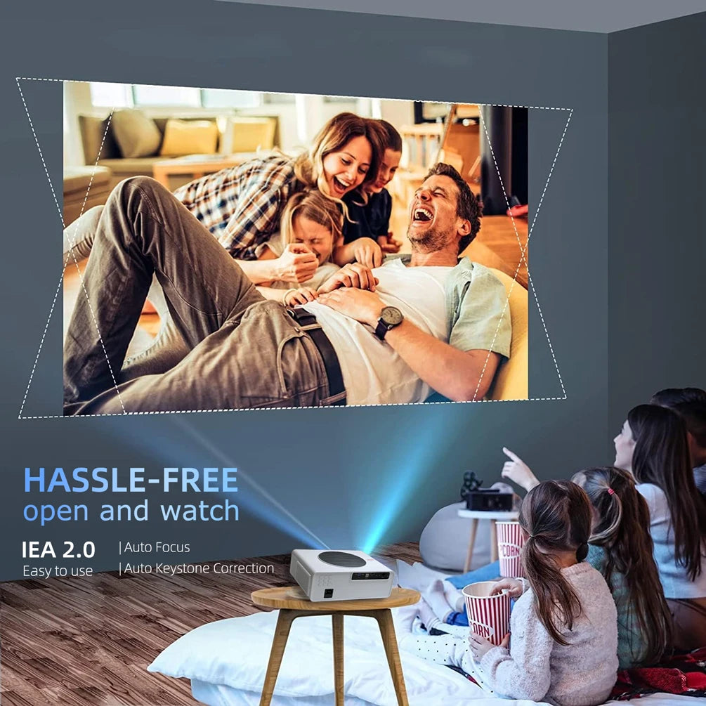 New Model LCD Projector 1080P Resolution High Brightness Android Smart for Classrooms Meetings Outdoor Use