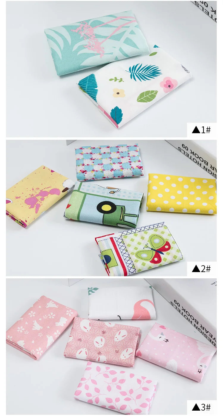 Japanese Cotton Printed Patchwork Fabric Quilting Material For Sewing Dolls And Bags Needlework Accessories 20x25cm/Pcs TJ0361