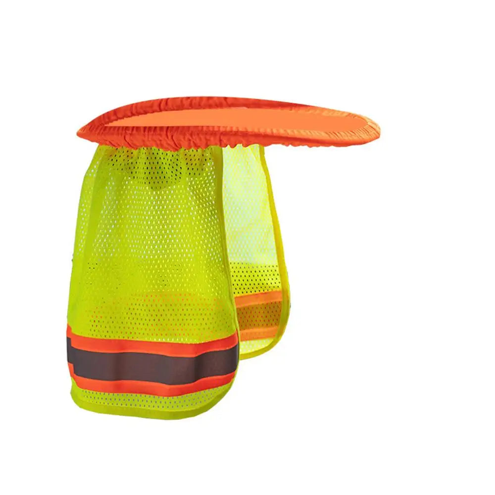 Hi Viz Reflective Safety Sunshade Outdoor Construction Safety Hard Hat Sun Shade Neck Shield Neck Protective Helmets Shield