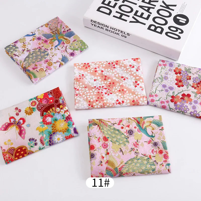 Japanese Cotton Printed Patchwork Fabric Quilting Material For Sewing Dolls And Bags Needlework Accessories 20x25cm/Pcs TJ0361