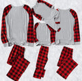 3D Print Digital Personalized Wholesale Winter Warm Long Sleeve Plaid Print on Demand Christmas Family Matching Sets Pajamas