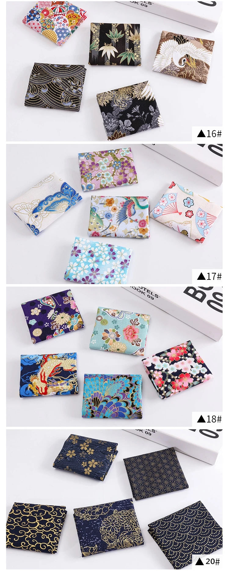 Japanese Cotton Printed Patchwork Fabric Quilting Material For Sewing Dolls And Bags Needlework Accessories 20x25cm/Pcs TJ0361