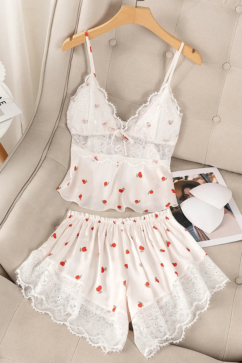 Women's V-Neck Satin Maternity Nursing Nightdress | Breastfeeding Pajama Set