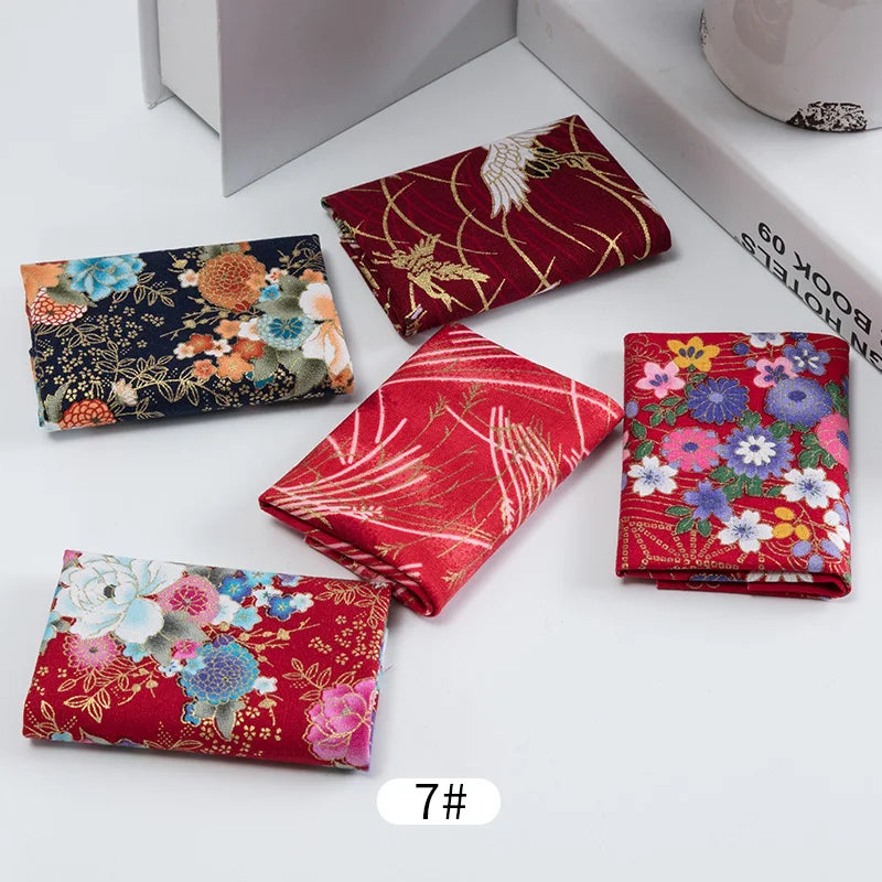 Japanese Cotton Printed Patchwork Fabric Quilting Material For Sewing Dolls And Bags Needlework Accessories 20x25cm/Pcs TJ0361