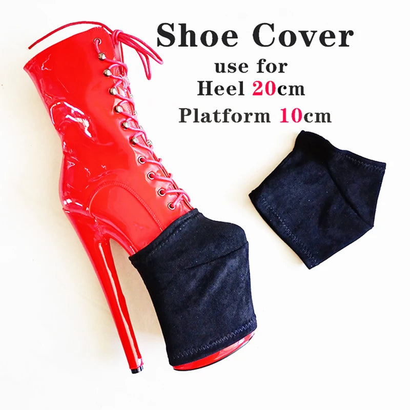 Shoe Cover Pole Dance Shoes Protective Cover High Heels 20cm Waterproof Platform 10cm Suede Material Strong Wear-resistant