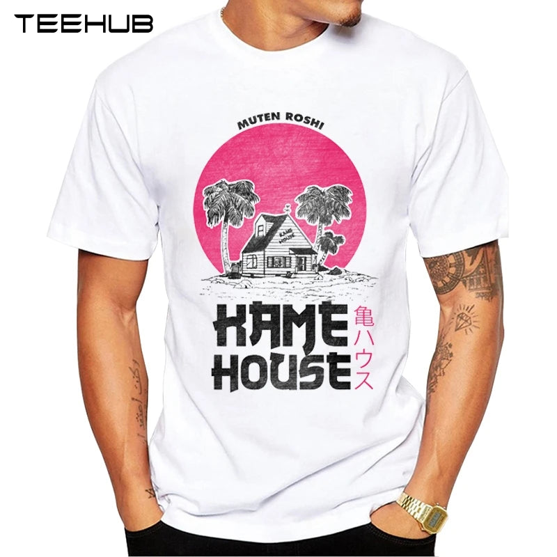 TEEHUB Kame House Print T-Shirt Fashion Cool O-neck Hattori Hanzo Men's T Shirt Short Sleeve Casual Men Clothing
