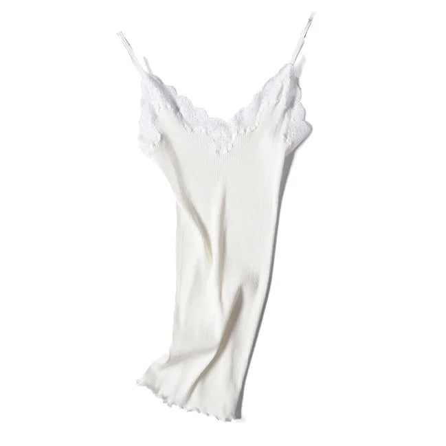 SuyaDream Women Lace Camis 70%Real Silk 30%Cotton Lace Camisoles Spandex knits Soft Basic shirt 2022 New Vest Solid colors