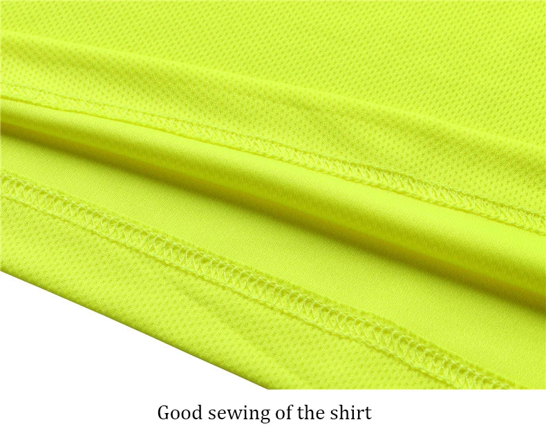 Fluorescent Yellow Workwear T Shirt  Long Sleeve  Breathable shirts for Work Warehouse Construction Class 3