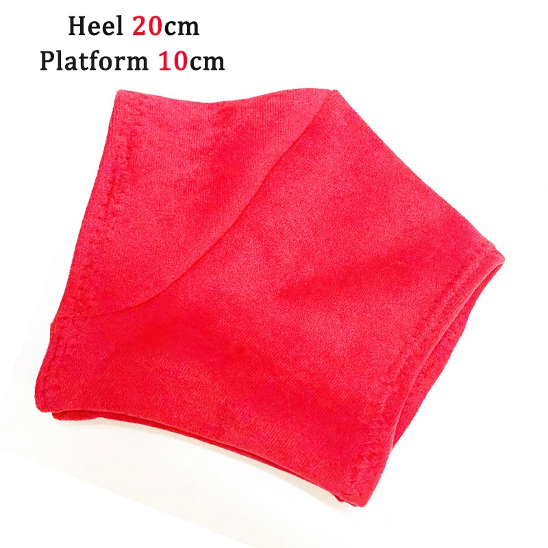 Shoe Cover Pole Dance Shoes Protective Cover High Heels 20cm Waterproof Platform 10cm Suede Material Strong Wear-resistant