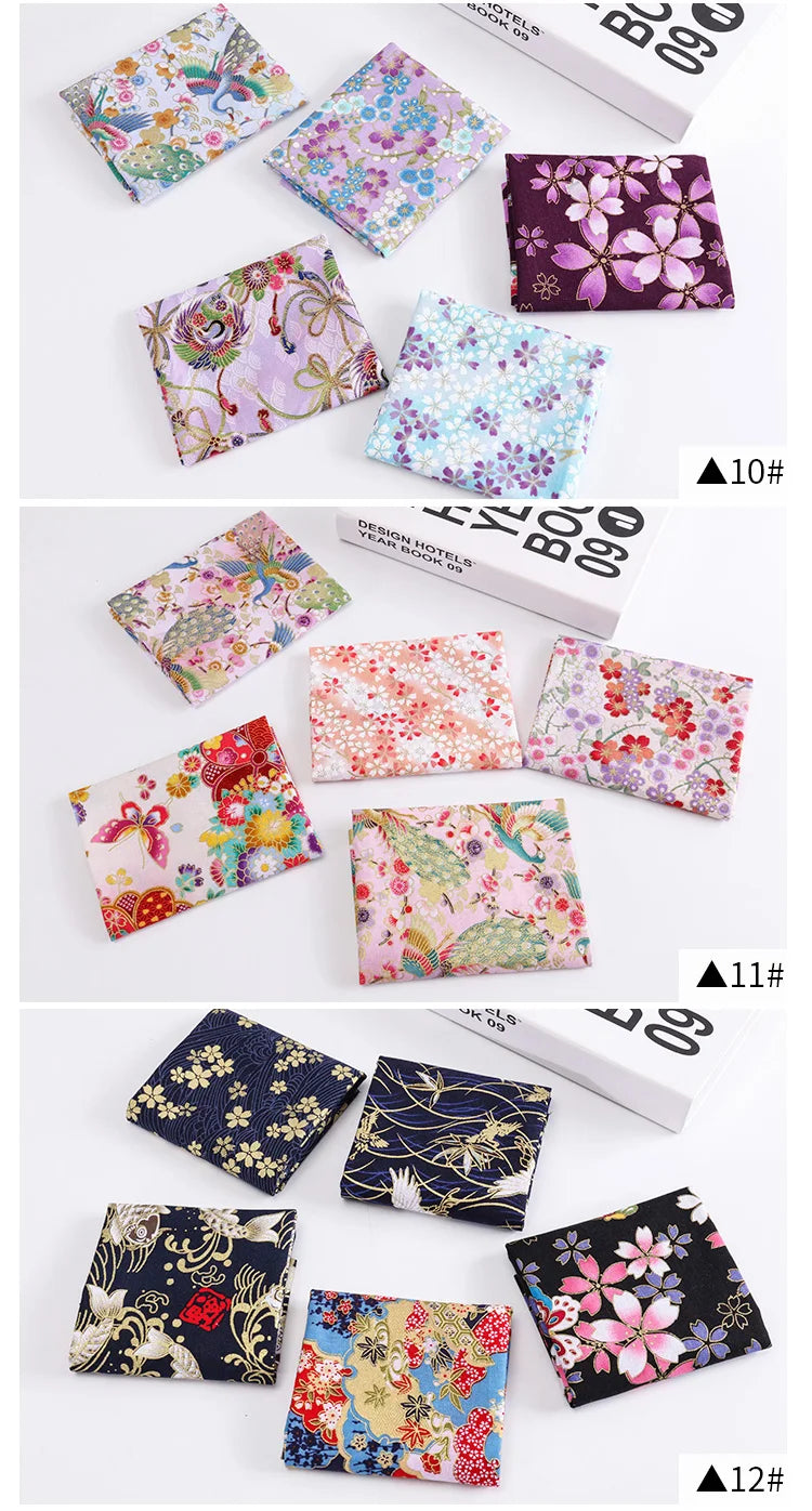 Japanese Cotton Printed Patchwork Fabric Quilting Material For Sewing Dolls And Bags Needlework Accessories 20x25cm/Pcs TJ0361
