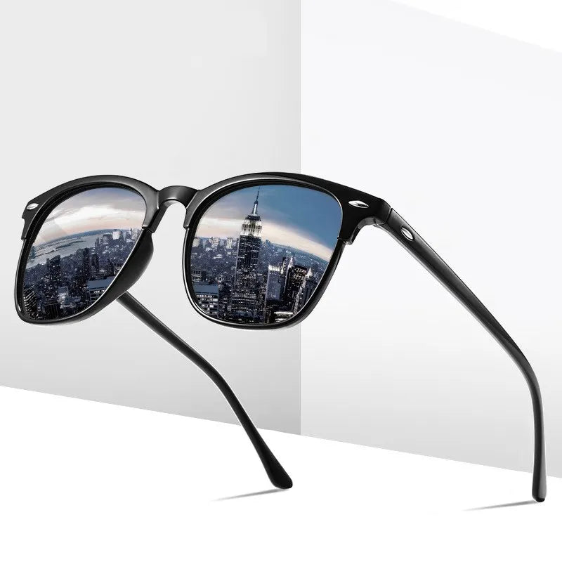 New Women Sunglasses Men Plastic Black Full Frame Square Sun Glasses Out Door Driving Sun Eyewear Fashionable Eyeglass Uv400 ﻿