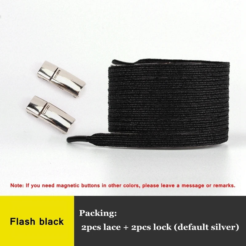New Rainbow Magnetic Lock Shoelaces Elastic No tie Shoe laces Sneakers Shoelace Kids Adult Lazy Laces One Size Fits All Shoes