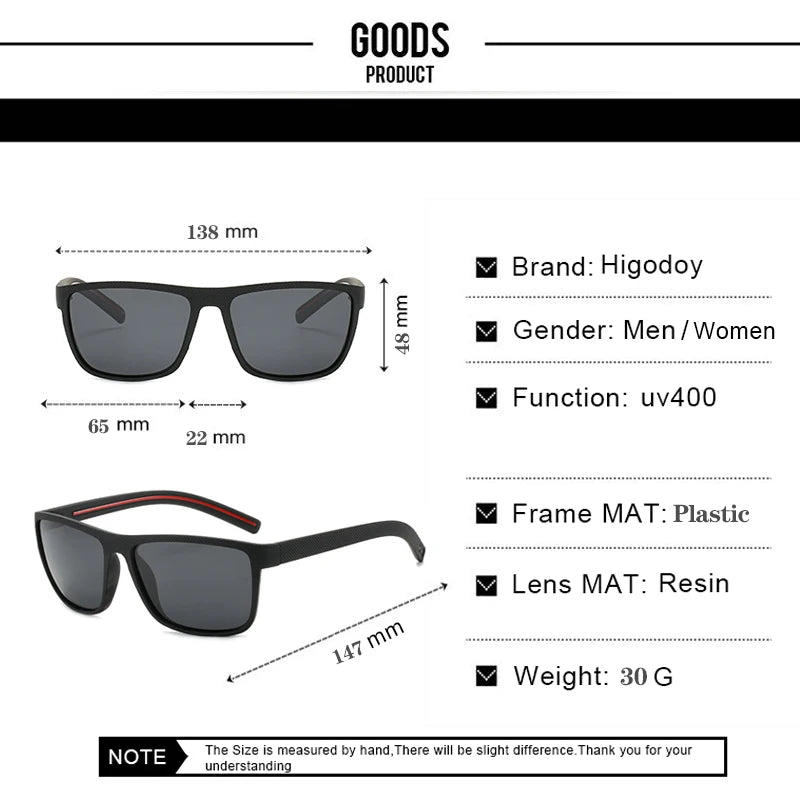 New Women Sunglasses Men Plastic Black Full Frame Square Sun Glasses Out Door Driving Sun Eyewear Fashionable Eyeglass Uv400 ﻿