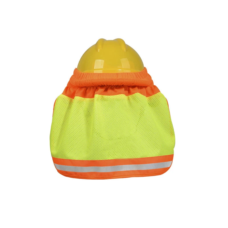 Hi Viz Reflective Safety Sunshade Outdoor Construction Safety Hard Hat Sun Shade Neck Shield Neck Protective Helmets Shield