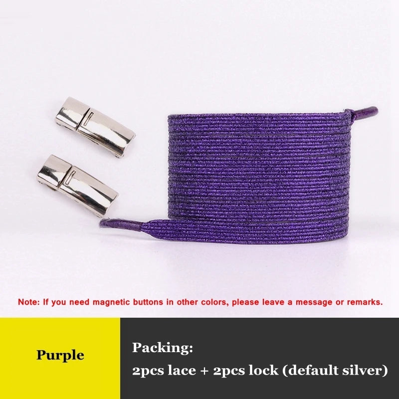 New Rainbow Magnetic Lock Shoelaces Elastic No tie Shoe laces Sneakers Shoelace Kids Adult Lazy Laces One Size Fits All Shoes