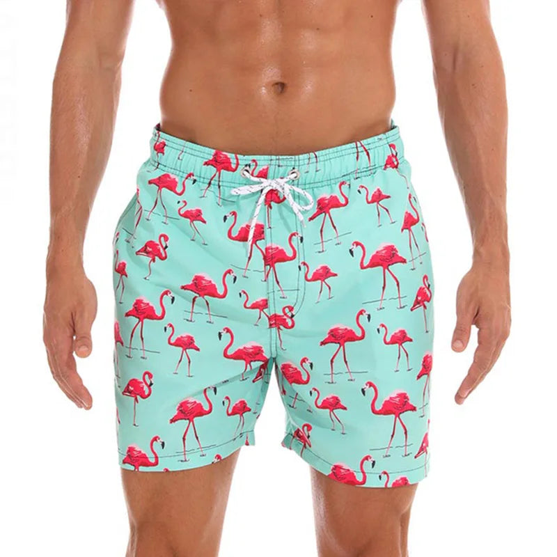 DATIFER Men's Beach Print Shorts – Summer Surfing Swimwear
