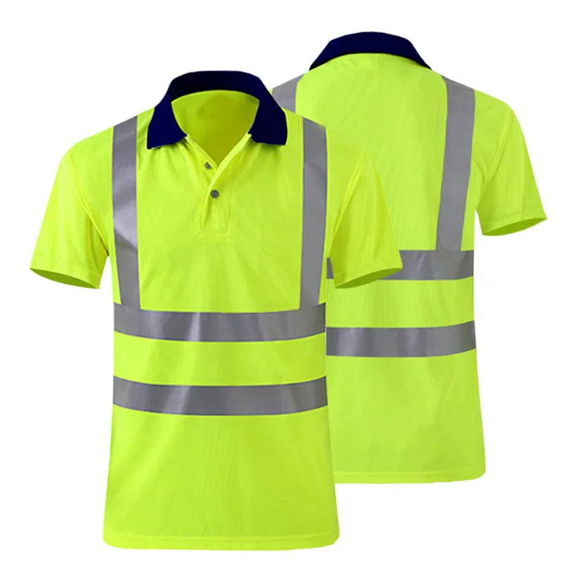 Safety Reflective T shirts High quality Working T-shirt with Reflection Tapes Road Construction Security Tops