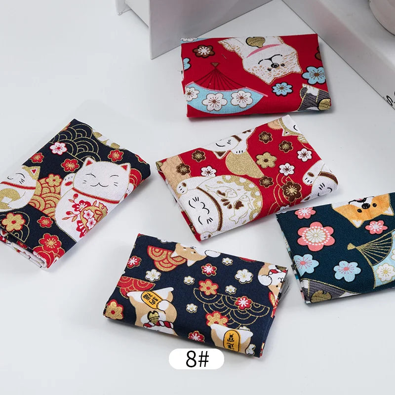 Japanese Cotton Printed Patchwork Fabric Quilting Material For Sewing Dolls And Bags Needlework Accessories 20x25cm/Pcs TJ0361
