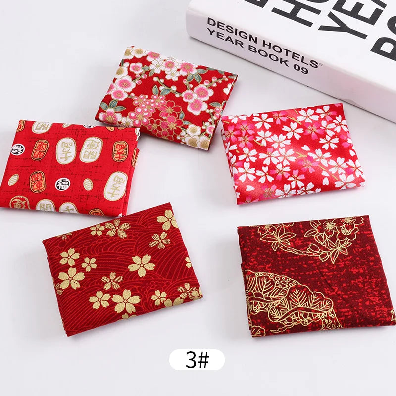 Japanese Cotton Printed Patchwork Fabric Quilting Material For Sewing Dolls And Bags Needlework Accessories 20x25cm/Pcs TJ0361