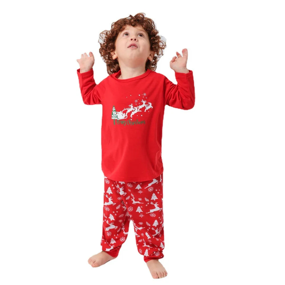 Drop Shipping Baby Kids Christmas Pajamas Pyjamas Family Matching Boy Girls Deer Santa Claus Christmas Family