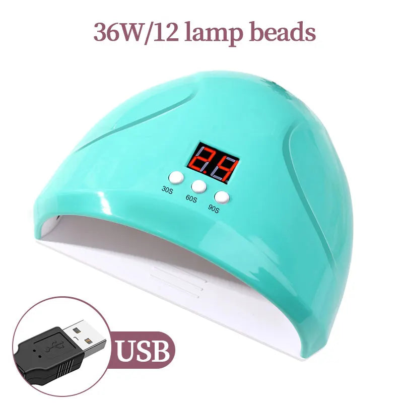LULAA Portable Nail Lamp Professional Fast Curing Nail Dryer  UV LED Nail Light for Acrylic nails Gel polish Travel Home